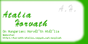 atalia horvath business card